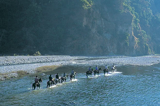 Horse safari around Corbett National Park