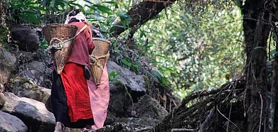Shutterstock : A a social worker from Chiringmagre village in Meghalayas South Garo hills