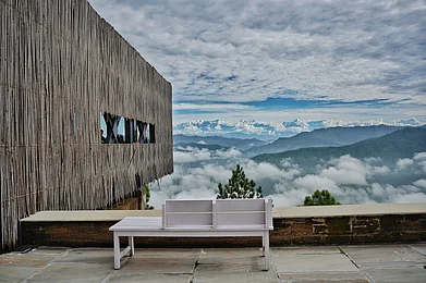 Views from the terrace at The Kumaon