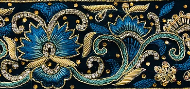 shutterstock.com/Azhar khan : Intricate zari work forms zardozi embroidery