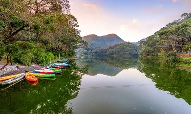 The Sattal lake near Bhimtal is perfect for some gentle roughing-it-out