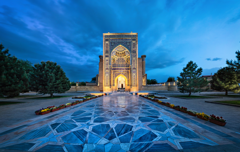 The Gūr-i Amīr or Guri Amir is a mausoleum of the Turkic conqueror Timur in Samarkand, Uzbekistan - Shutterstock