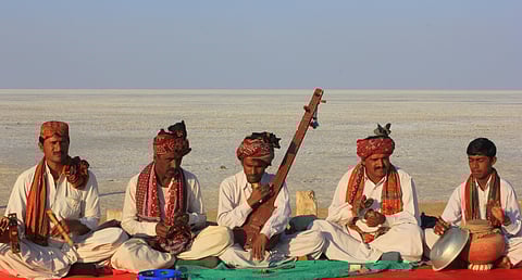 Local musicians at Rann Utsav, Kutch