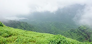 A view from the Matheran hill station in Maharashtra