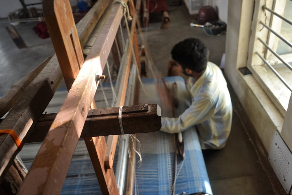 A weaver in Bhuj, Gujarat 