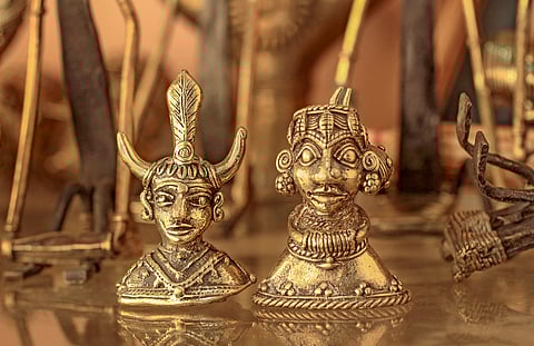 Handicraft art objects made by tribals from Bastar, Chhattisgarh. 