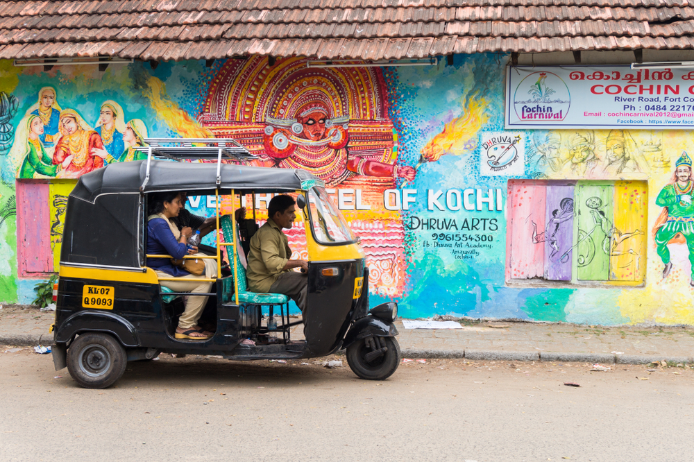 Street art in Kochi is inspired by local elements and traditions