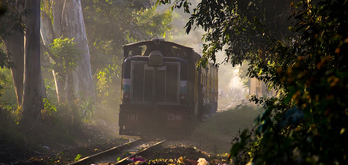 The train travelling through Jogindernagar
