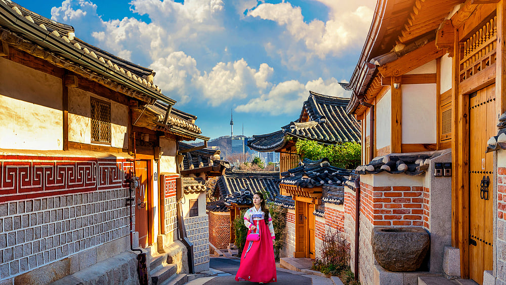 Bukchon Hanok Villages Photo Credit Guitar photographer / Shutterstock.com