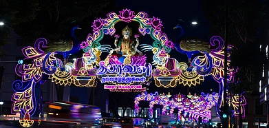 Singapores Little India is beautifully lit-up for Diwali 2020