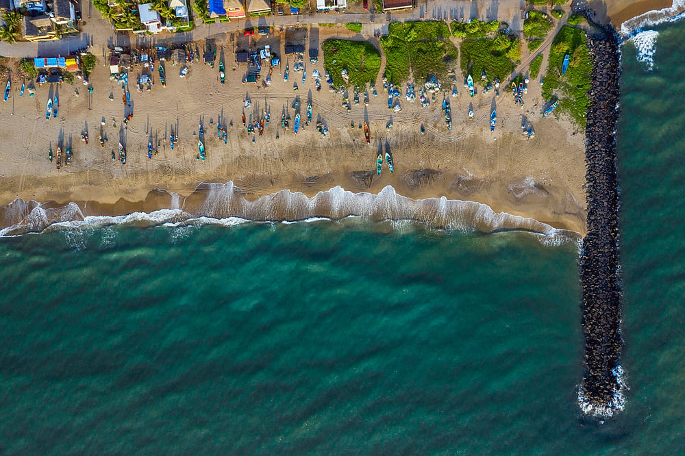 An aerial view of Auroville, Pondicherry. Photo Credit Azharudeen KS/Shutterstock