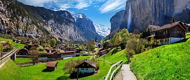 Shutterstock : Lauterbrunnen, a famous skiing destination