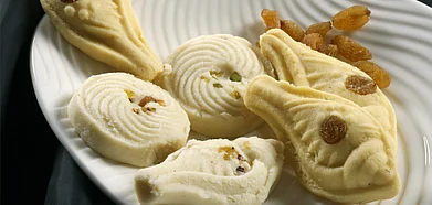 An assortment of Sandesh, a traditional Bengali sweet