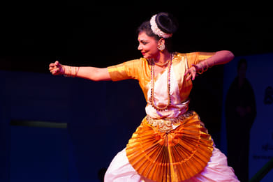 An artist performs at the Indian Dance Festival. Credit Denis Shevyakov / Shutterstock.com