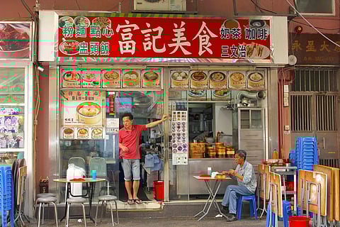 A traditional street side joint in Hong Kong