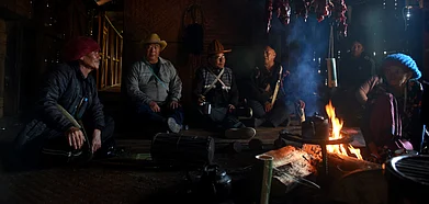 Shamans performing rituals during Reh Festival