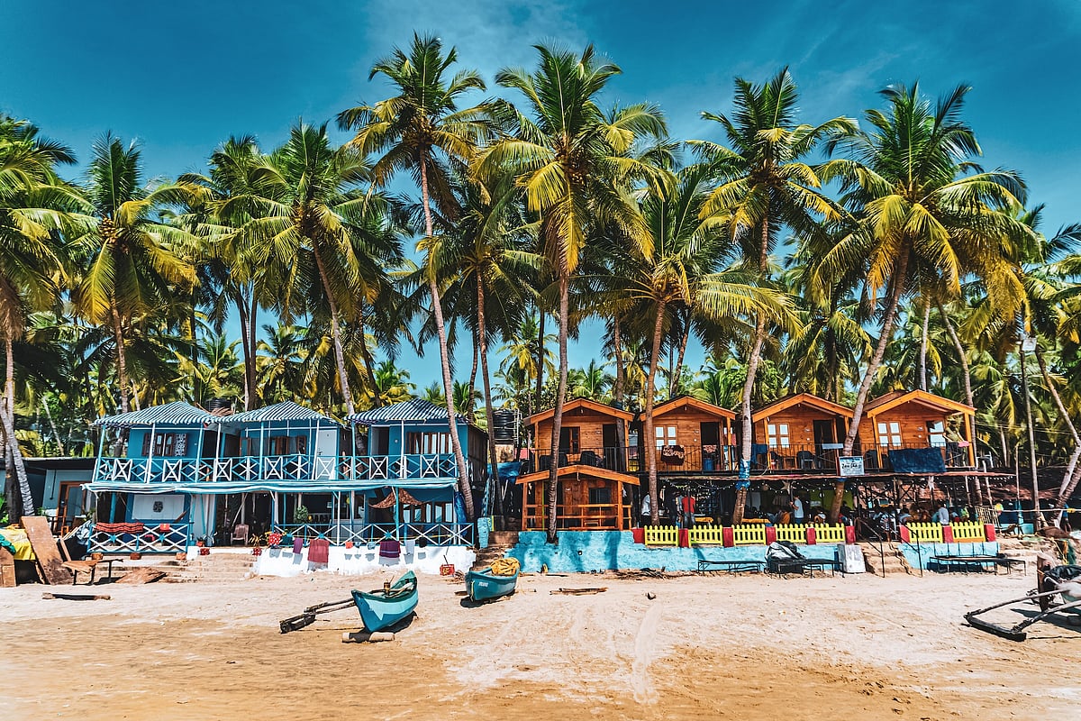Shacks on Palolem beach, Goa