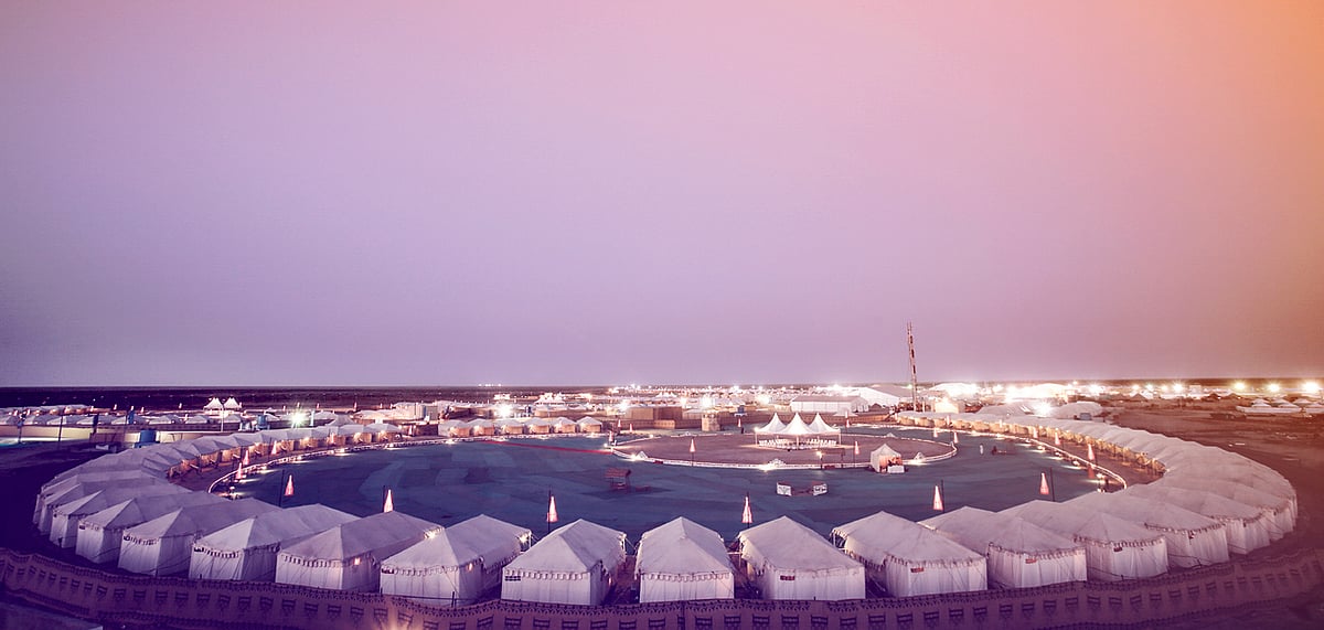 Stay in these gorgeous tents as you experience the wonders of Rann Utsav