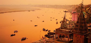 Aerial view of a ghat, Photo Credit Shutterstock