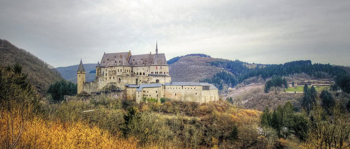 Vianden Castle and its picturesque setting