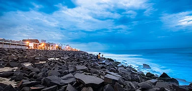A beautiful long exposure shot near Pondicherry harbour