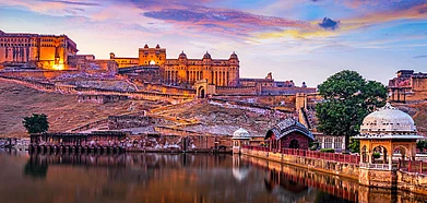 Amber Fort during the evening