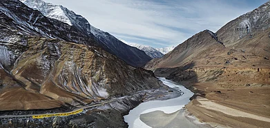 At the confluence of the Indus and Zanskar rivers