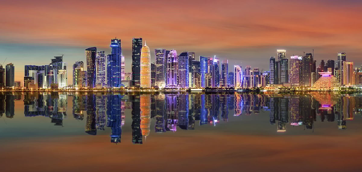 The Doha skyline from the Corniche