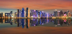 The Doha skyline from the Corniche