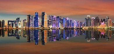 The Doha skyline from the Corniche