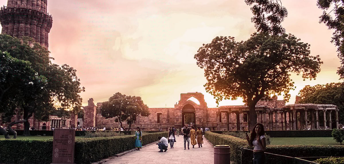 The Qutub Complex at sunset