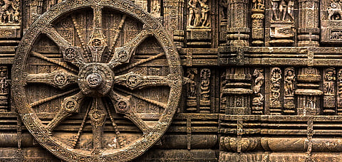 The famous Konark Temple stone carvings of Odisha
