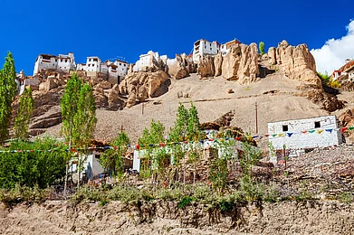 Lamayurus bizarre topography mimics the surface of the moon, with folds and crevices created of mud, silt clay, sand, and breccia deposits