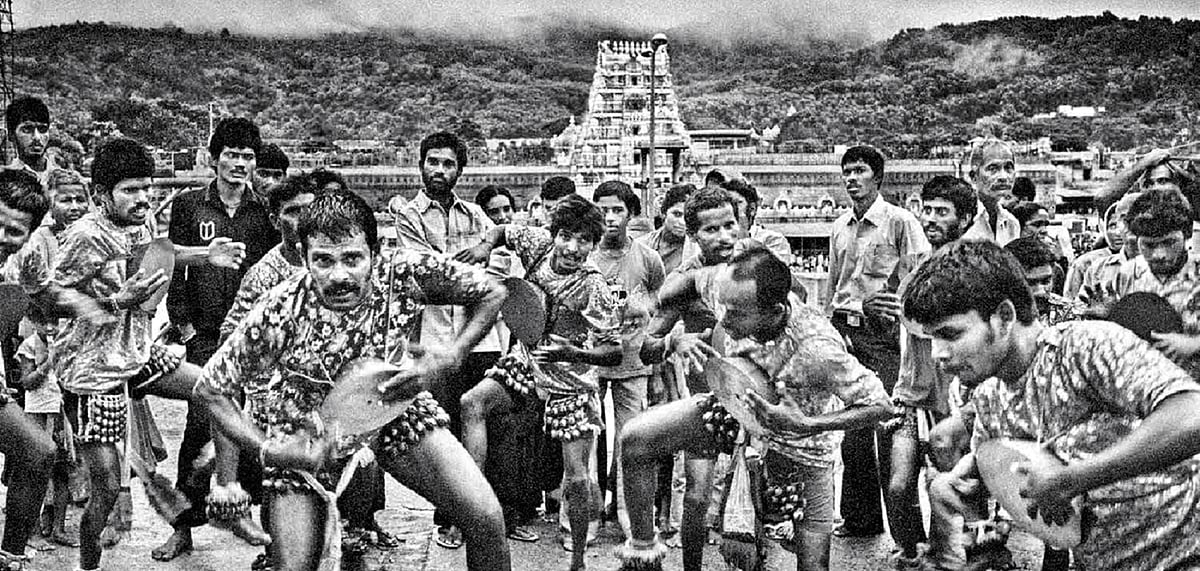 A group of tribals perform their ritualistic dance