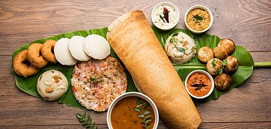 The Indian breakfast platter has something for everybody