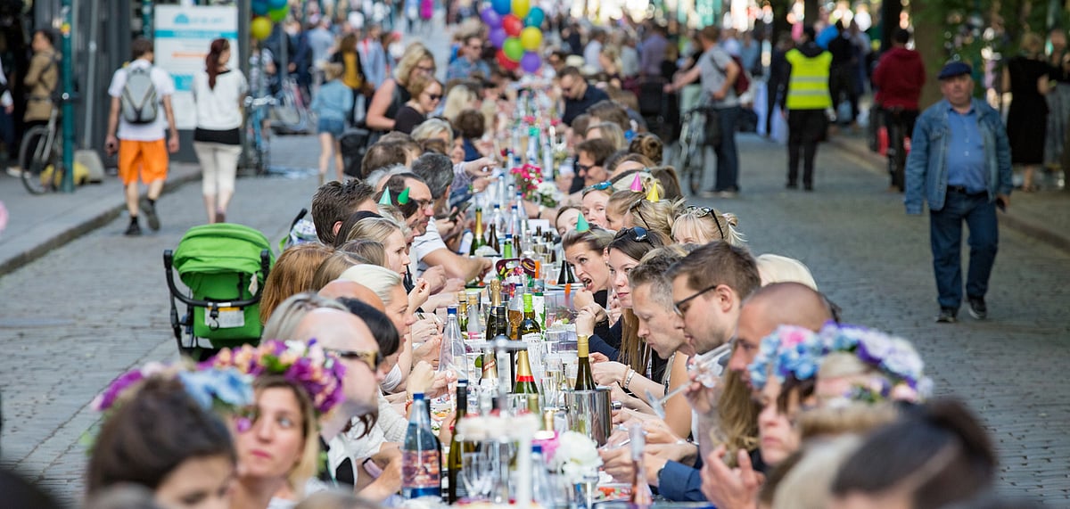 A community lunch in Helsinki, Finland