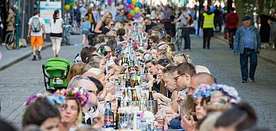 A community lunch in Helsinki, Finland