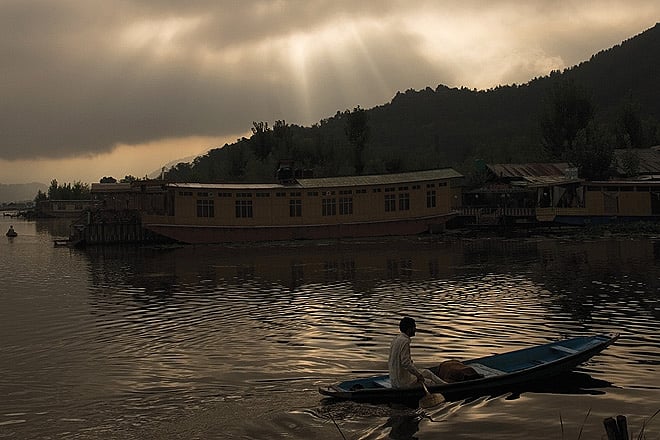 Evening at the Dal Lake in Srinagar