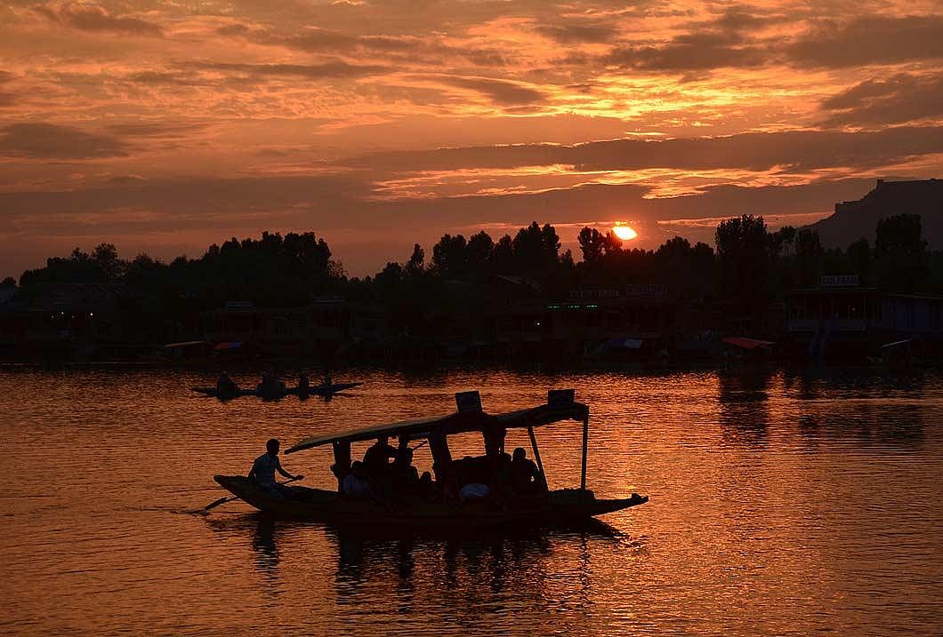 Sunset serenity on Dal Lake in Srinagar, the summer capital of Jammu & Kashmir