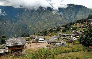 DAY 1 We walked past well-kept mountain villages and small fields. We requested a villager to give us chillies from her fields without a moments hesitation, the family plucked enough to last us the trek, refusing to accept any money in return. By late