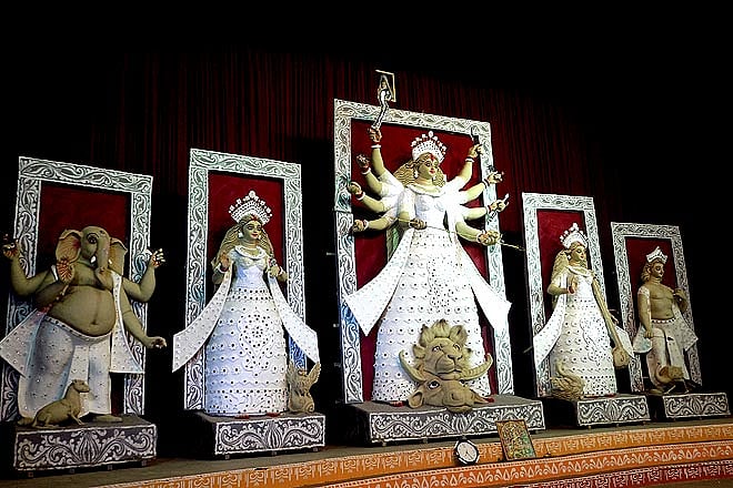 The stunning idols at the Mela Ground pandal in C.R Park