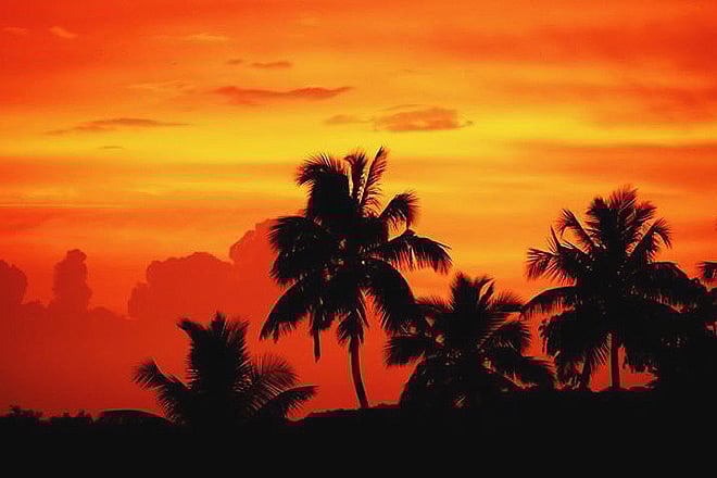 Gorgeous sunset scene enroute Tirupati