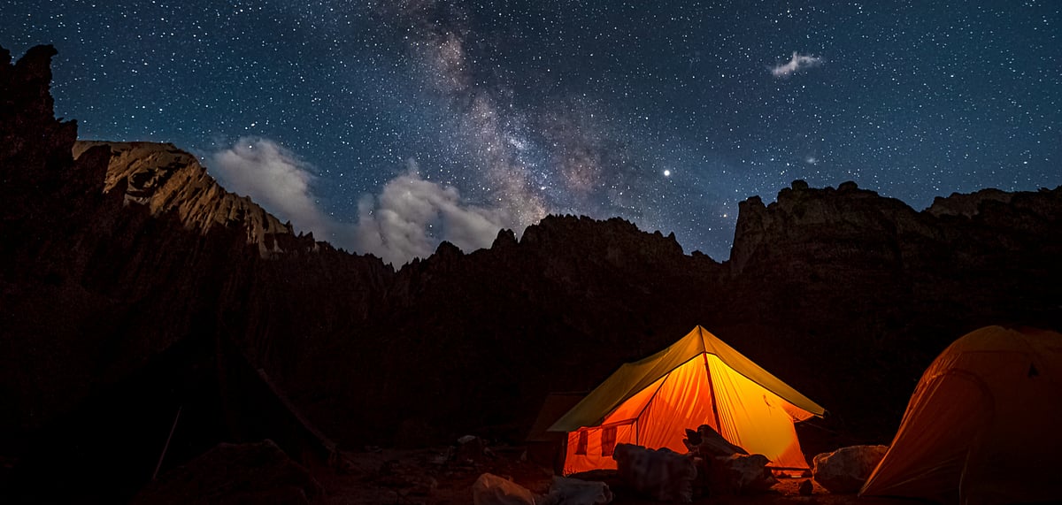 Camping under the stars