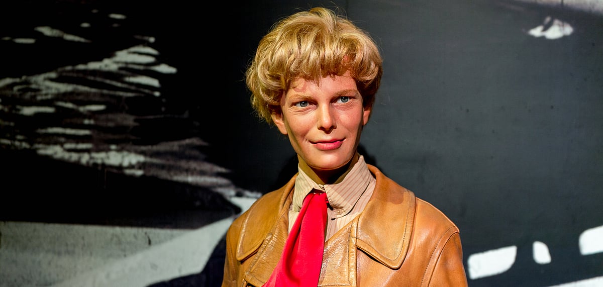 Amelia Earhart, immortalized in wax at Madame Tussauds, New York 