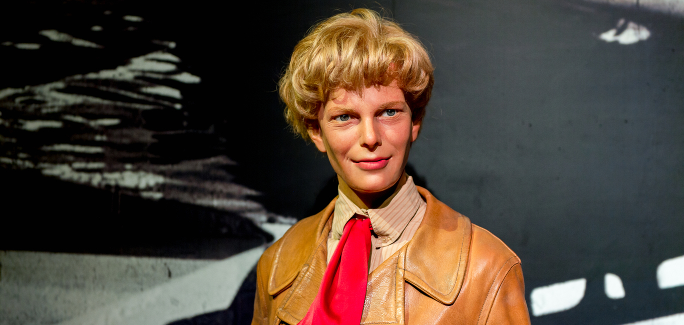 Amelia Earhart, immortalized in wax at Madame Tussauds, New York