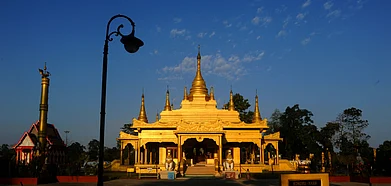 The Golden Pagoda is an iconic structure of Theravada Buddhism