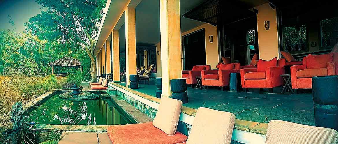 Mahua Kothi common room and dining area is a lovely place to relax 