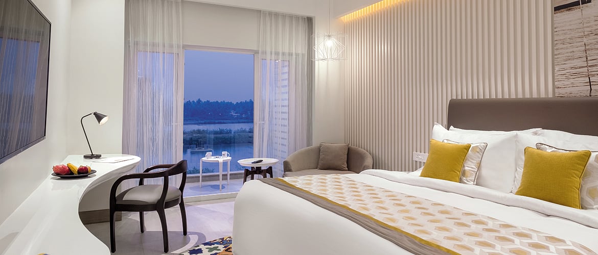 Lagoon-facing suite at THE Park Baga River