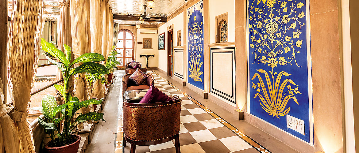 The opulent interiors of Brijrama Palace