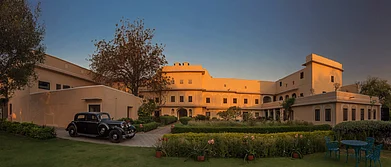 The facade of the Royal Heritage Haveli by Niraamaya